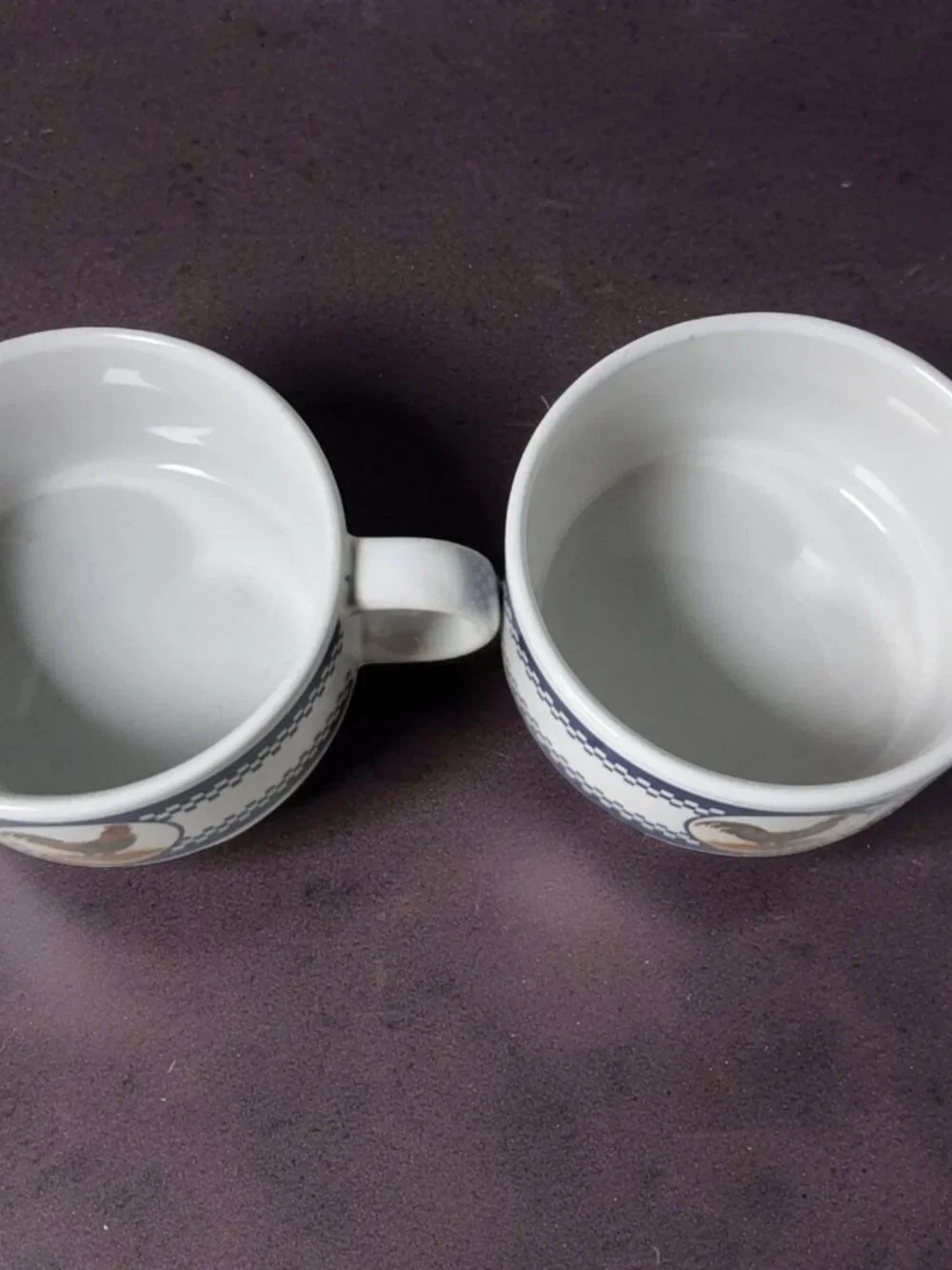 Vintaged Houston Harvest Set of 2 Ceramic Rooster or Chicken Soup Bowls